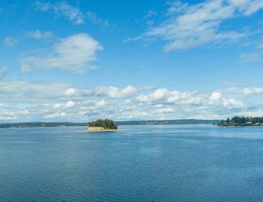 Pierce County 'nin Gig Harbour, Washington' daki inanılmaz Kopachuck State Park 'ının Galliant hava görüntüleri.