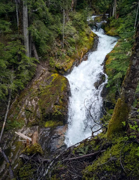 Hermosas Cataratas Deer Creek Rodeadas Por Exuberante Bosque Verde Parque — Foto de Stock