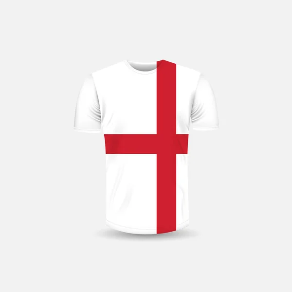 Men Shirt Icon England Flag Background Neck Jersey Background Front — стоковый вектор