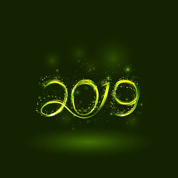 Feliz Año Nuevo 2019 Background Vector Ilustración Para Diseño Vacaciones — Vector de stock