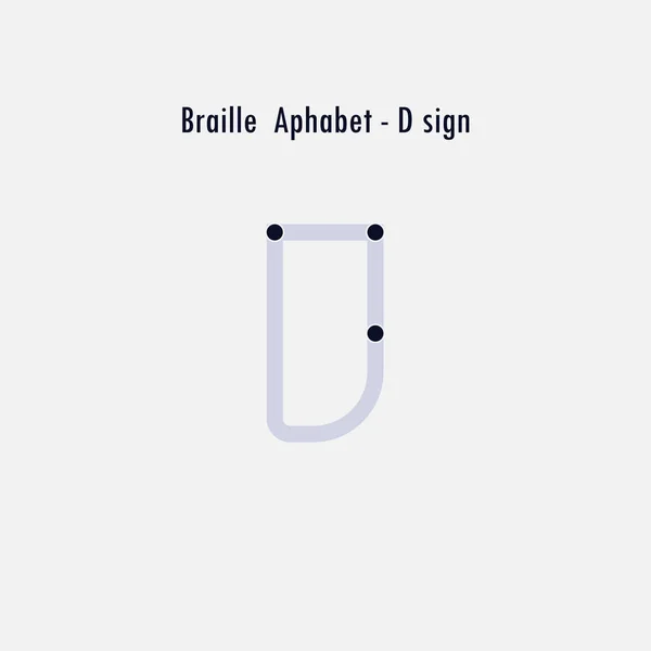 Versione Inglese Creativa Alfabeto Braille Design Element Braille Alfabeto Letters — Vettoriale Stock