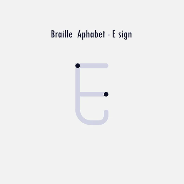 Versione Inglese Creativa Alfabeto Braille Design Element Braille Alfabeto Letters — Vettoriale Stock