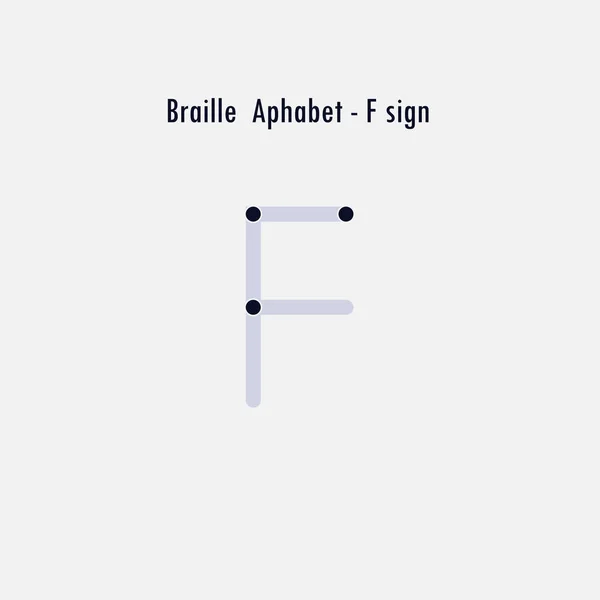 Version Anglaise Créative Élément Conception Alphabet Braille Lettres Alphabet Braille — Image vectorielle