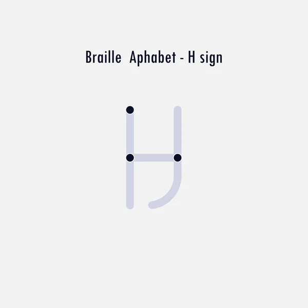 Creative english version of Braille alphabet design element.Braille alphabet letters.Classic emblem.Elegant dynamic alphabet letters.Flat web design icon.Vector illustration.