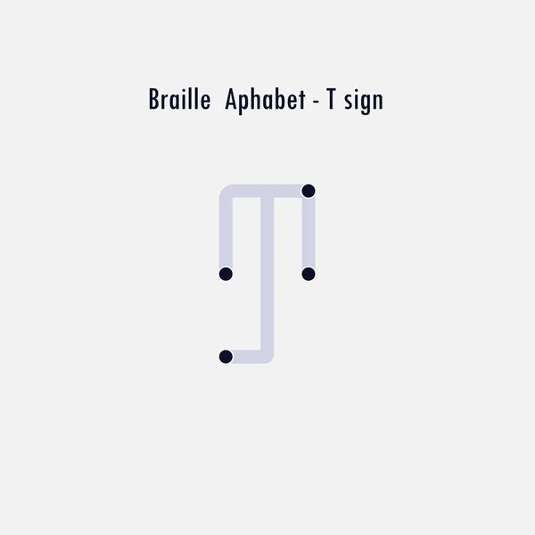 Version Anglaise Créative Élément Conception Alphabet Braille Lettres Alphabet Braille — Image vectorielle