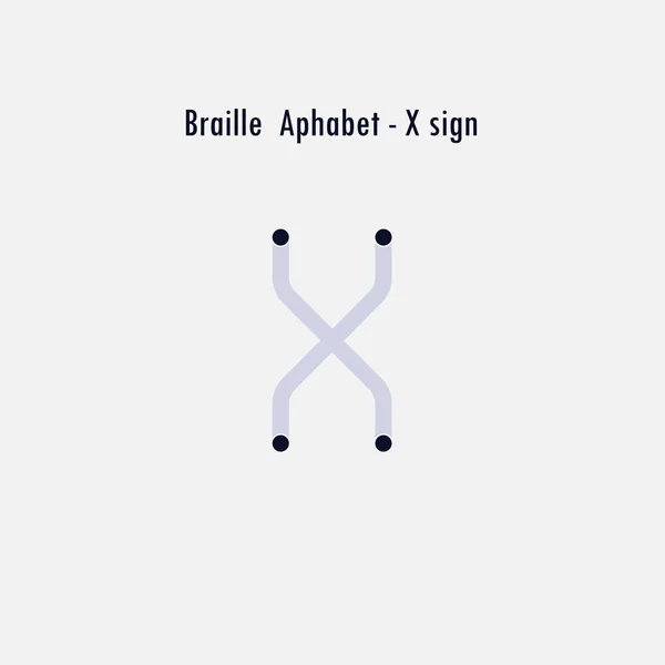 Criativa Versão Inglesa Alfabeto Braille Design Element Braille Alfabeto Letters — Vetor de Stock