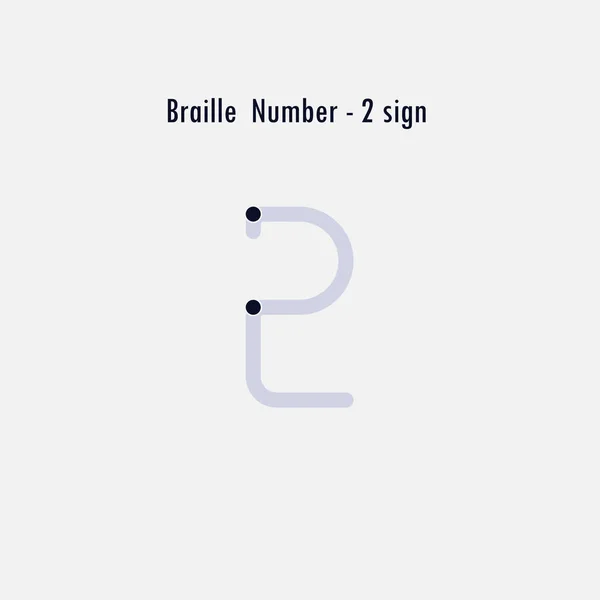 Versão Inglesa Criativa Elemento Projeto Número Braille Números Braille Letras — Vetor de Stock