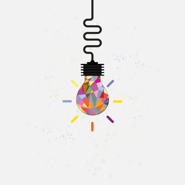 Δημιουργική Λάμπα Φωτός Ιδέα Αφηρημένο Διανυσματικό Πρότυπο Σχεδίασης Έννοια Της — Διανυσματικό Αρχείο