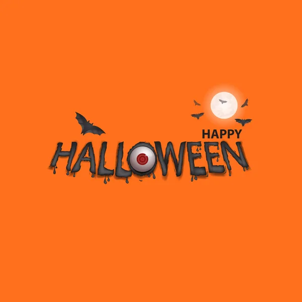 Eyes Halloween Banner Calligraphy Halloween Trick Treat Party Celebration Happy — Stockvektor