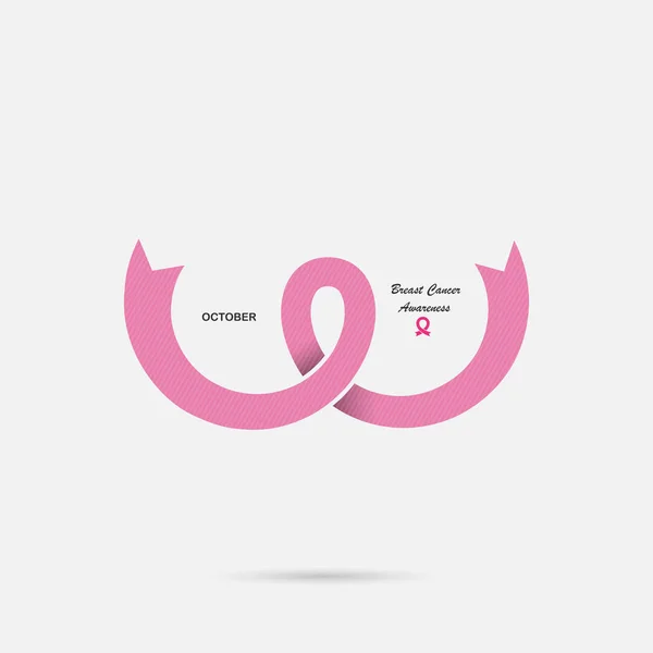Pink Breast Bosom Chest Icon Breast Cancer October Awareness Month — стоковый вектор