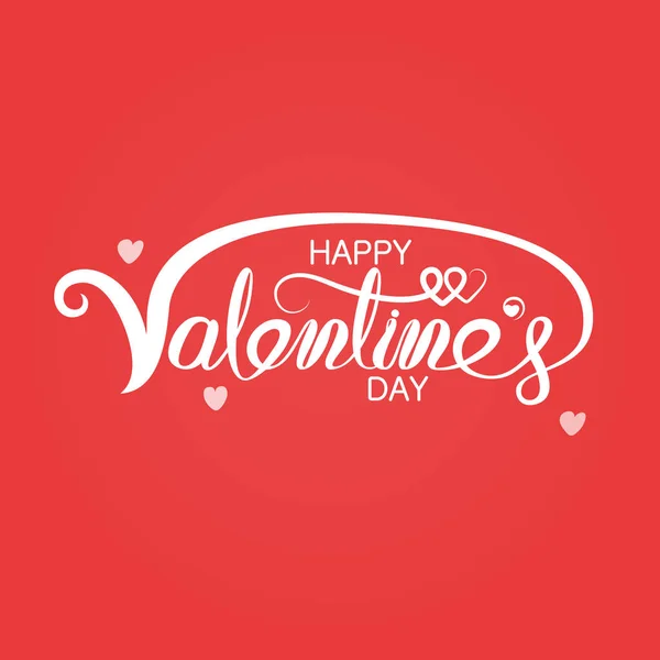 Mutlu Sevgililer Günü Tipografi Poster Handwritten Hat Text Valentines Romantik — Stok Vektör