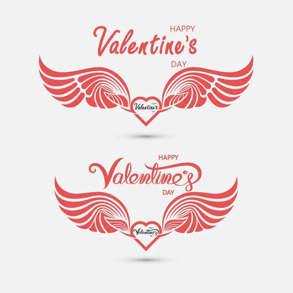 Coração Vermelho Embrace Valentines Mão Romântico Cartão Logo Love Retro Vetores De Stock Royalty-Free