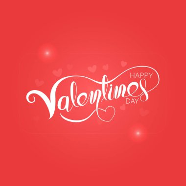 Mutlu sevgililer günü tipografi Poster.Handwritten hat Text.Valentines romantik tebrik kartı logo. Retro vintage logo tarzı seviyorum. Vektör çizim 