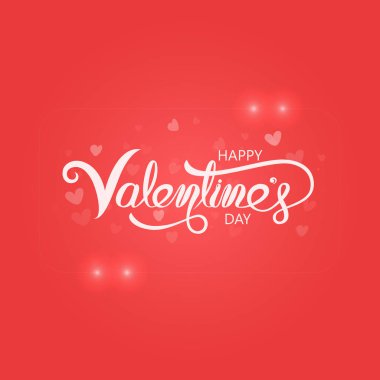 Mutlu sevgililer günü tipografi Poster.Handwritten hat Text.Valentines romantik tebrik kartı logo. Retro vintage logo tarzı seviyorum. Vektör çizim 