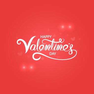 Mutlu sevgililer günü tipografi Poster.Handwritten hat Text.Valentines romantik tebrik kartı logo. Retro vintage logo tarzı seviyorum. Vektör çizim 