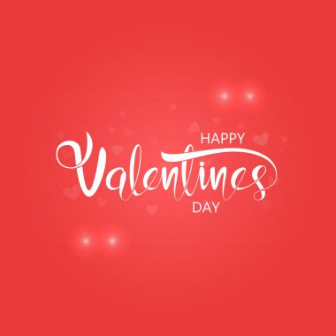 Mutlu sevgililer günü tipografi Poster.Handwritten hat Text.Valentines romantik tebrik kartı logo. Retro vintage logo tarzı seviyorum. Vektör çizim 