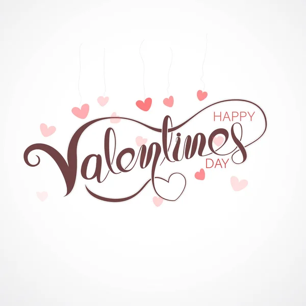 Buon San Valentino Tipografia Poster Handwritten Calligraphy Text Valentines Romantico — Vettoriale Stock