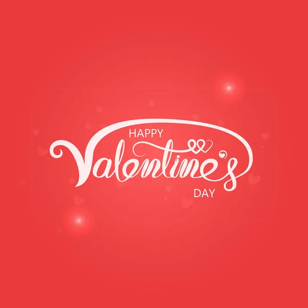 Glücklich Valentinstag Typografie Poster Handschriftliche Kalligraphie Text Valentines Romantische Grußkarte — Stockvektor