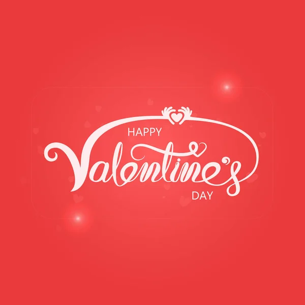 Glücklich Valentinstag Typografie Poster Handschriftliche Kalligraphie Text Valentines Romantische Grußkarte — Stockvektor