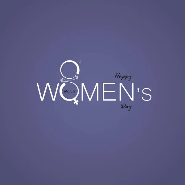 Růžový Happy mezinárodních ženských den typografický Design ZŠ — Stockový vektor