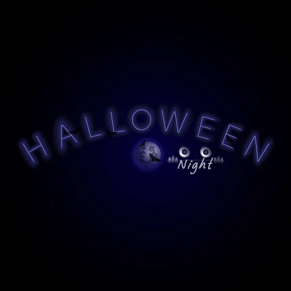 Halloween Neon znak. Happy Halloween Typografia logo tło. C — Wektor stockowy