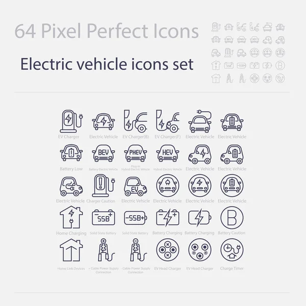 Battery Electric Vehicle Icon Bev Electric Car Charger Station Battery — Stock Vector