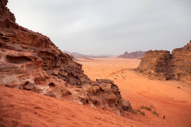 Gün batımında Wadi rum çölü, Ürdün