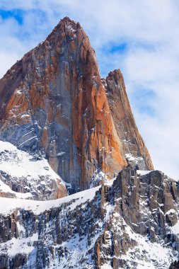 Fitz Roy Dağı'nın Yakın Çekimi, Patagonya, Arjantin