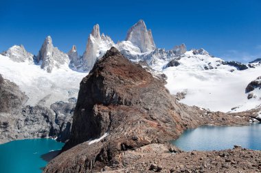 Fitz Roy Dağı Laguna Sucia ve Laguna de Los Tres ile
