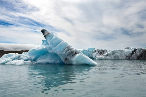 Isberg Som Flyter Glaciärlagunen Jökulsárlón Island — Stockfoto