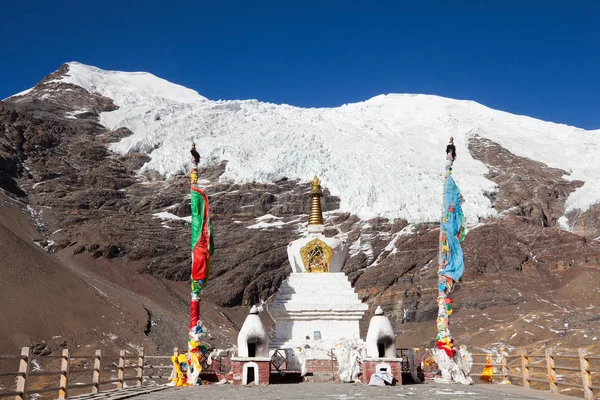 Obrázek Rychle Vzdalujícího Ledovce Karo Noijin Kangsang Roce 2019 Tibetu — Stock fotografie