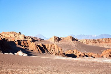Kaya oluşumları, Valle de la Luna (Ay Vadisi), Atakama Çölü, Şili 