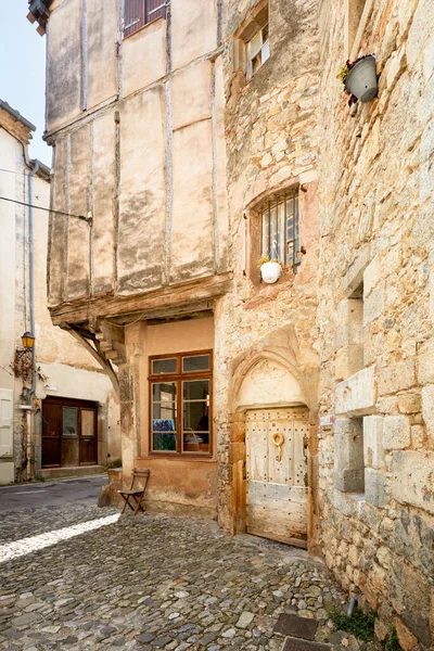 Středověký Dům Lagrasse Jižní Francie — Stock fotografie