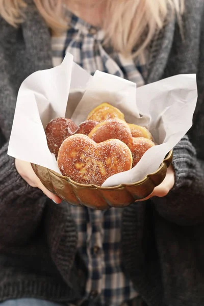 Fundo Pão Cuidado Close Dia Donut Donut Comida Fresco Presente — Fotografia de Stock