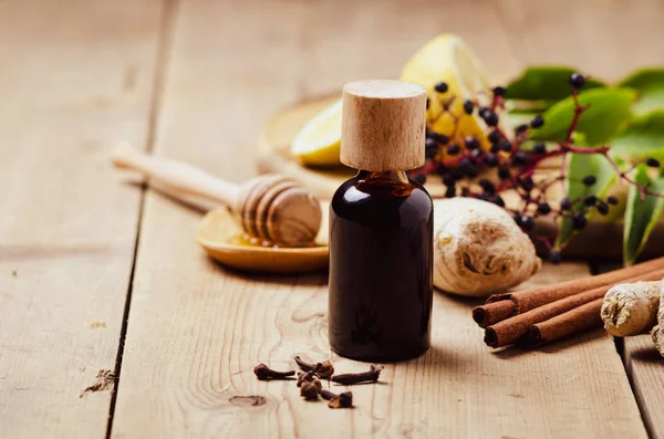 Grip mevsimi için mürver şurubu bağışıklığı artırma,