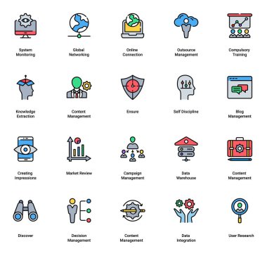 Renk Çizgisi Biçiminde Veri Yönetimi Vektör İmzalama ve Sembolü 'nün basit bir kümesi. Düzenlemesi kolay