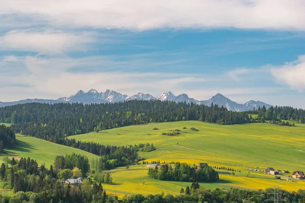 Polen Podhale Tatra Gebirge Von Der Burg Nietzica Aus Gesehen — Stockfoto