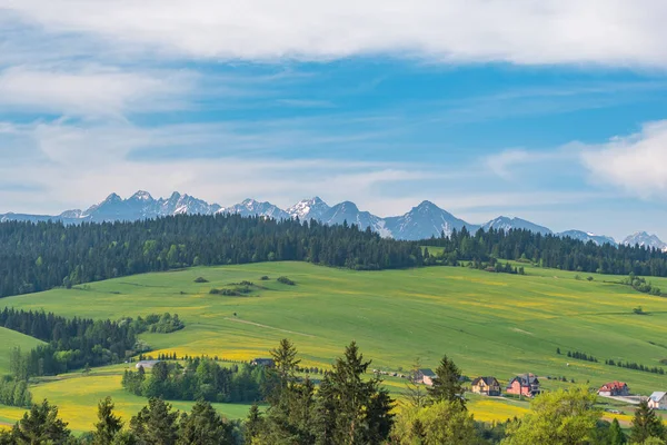 Polen Podhale Tatra Gebirge Von Der Burg Nietzica Aus Gesehen — Stockfoto