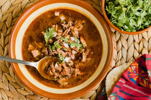 Comida Tradicional Mexicana Llamada Birria Res Guiso Picante Estilo Jalisco —  Fotos de Stock