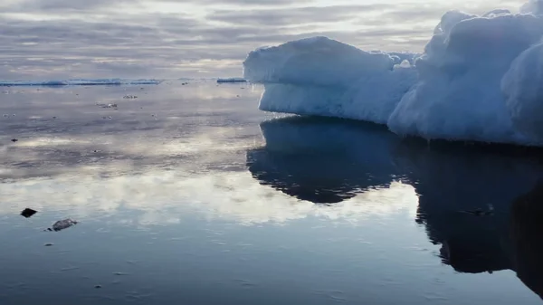 Arktik Okyanusu Bahar Eriyen Buz Kütleleri Vahşi Doğa — Stok fotoğraf