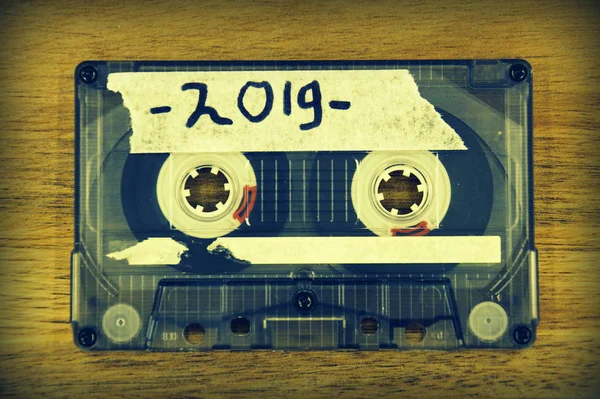 Vintage audio cassete tape - 2019 - retro styled