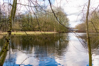 Sonbahar ışığında suda yansımaları ile Sonbahar resimleri