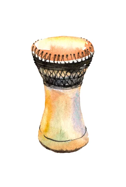 Instrument Musique Rythmique Tambour Africain Arabe Darbuka Avec Ornement Traditionnel — Photo