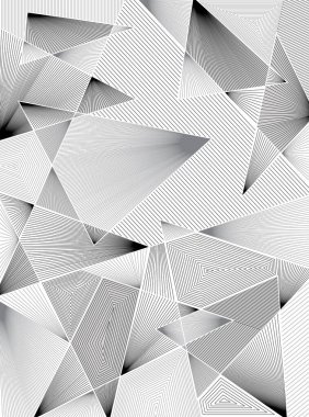 Üçgen şekil, geometrik şekil, soyut sanat vektör çizgileri desen arkaplan. Vektör illüstrasyonu