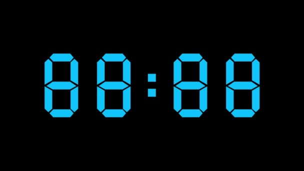 第二次定时器倒计时文本 黑色背景 — 图库视频影像