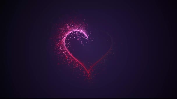 Amour animation dans un fond sombre avec couleur rouge amour 