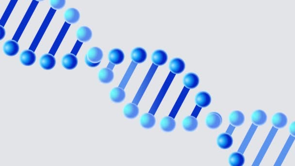 Animación de hebra de ADN, animación en bucle 3D de la animación de hebra de ADN giratoria — Vídeos de Stock