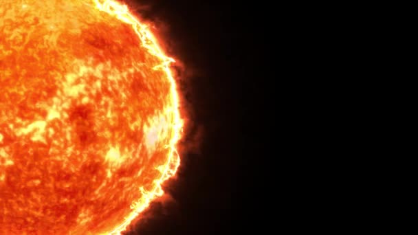 Sun 4k, Sun Solar Atmosfer Yeşil zemin üzerinde izole edilmiş, güneşin yeşil ekran karşısında yakın plan, 4K 3D döngü yeşil ekran arkaplan üzerinde — Stok video