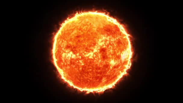 Sun 4k, Sun Solar Atmosphere isolated on Green background, Close-up of sun against green screen, 4K 3D Sun rotating loop on green screen background — Stock Video