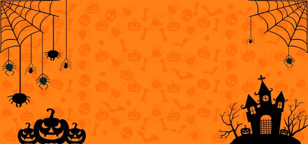 Felice Halloween Banner Sfondo Dell Invito Alla Festa Felice Halloween — Vettoriale Stock